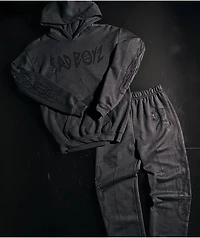 $AD BOYZ by Junior H Kids Black Flame Hoodie