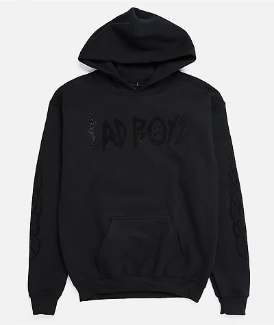 $AD BOYZ by Junior H Kids Black Flame Hoodie