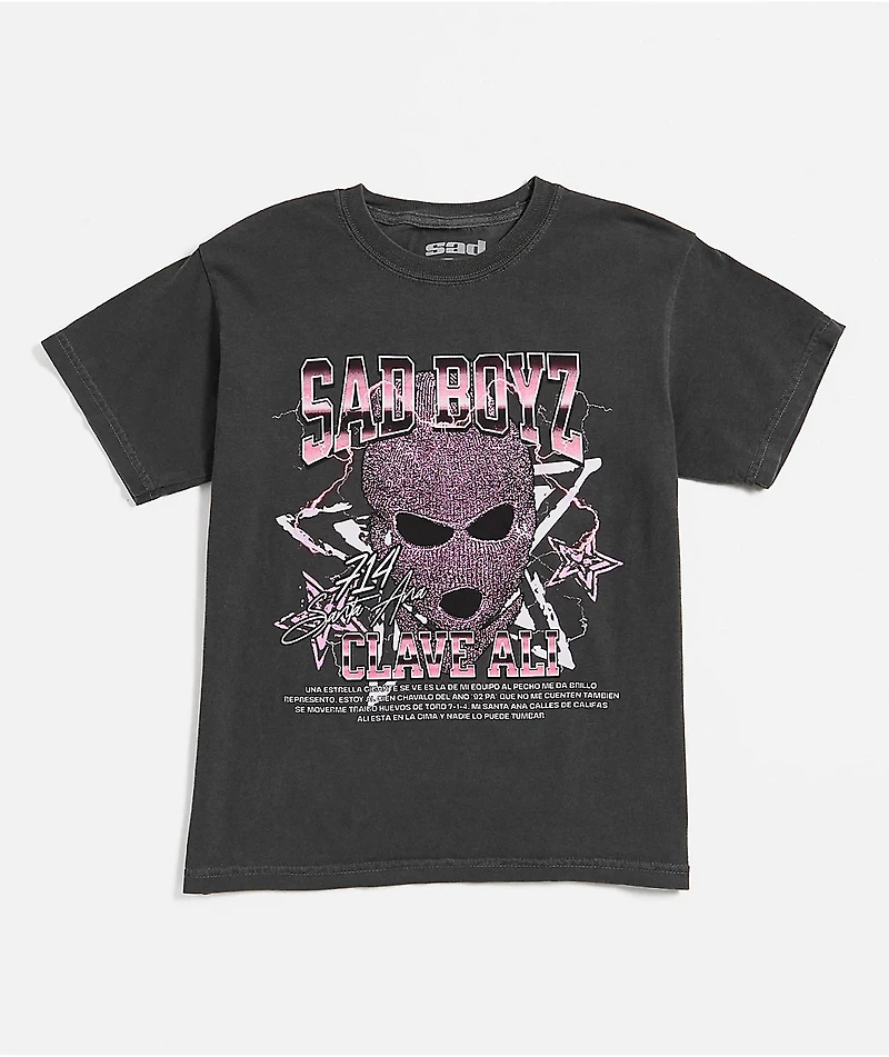 $AD BOYZ by Junior H Kids Clave Ali Charcoal T-Shirt