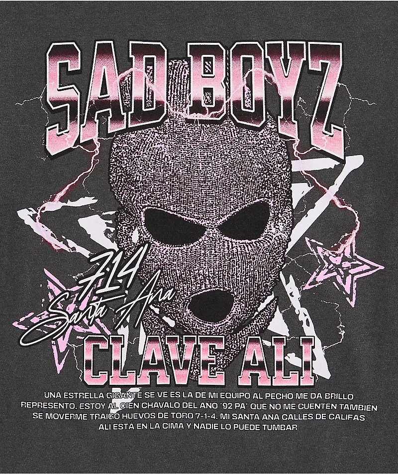 $AD BOYZ by Junior H Kids Clave Ali Charcoal T-Shirt