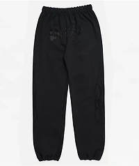 $AD BOYZ by Junior H Kids Rhinestone Flames Black Sweatpants