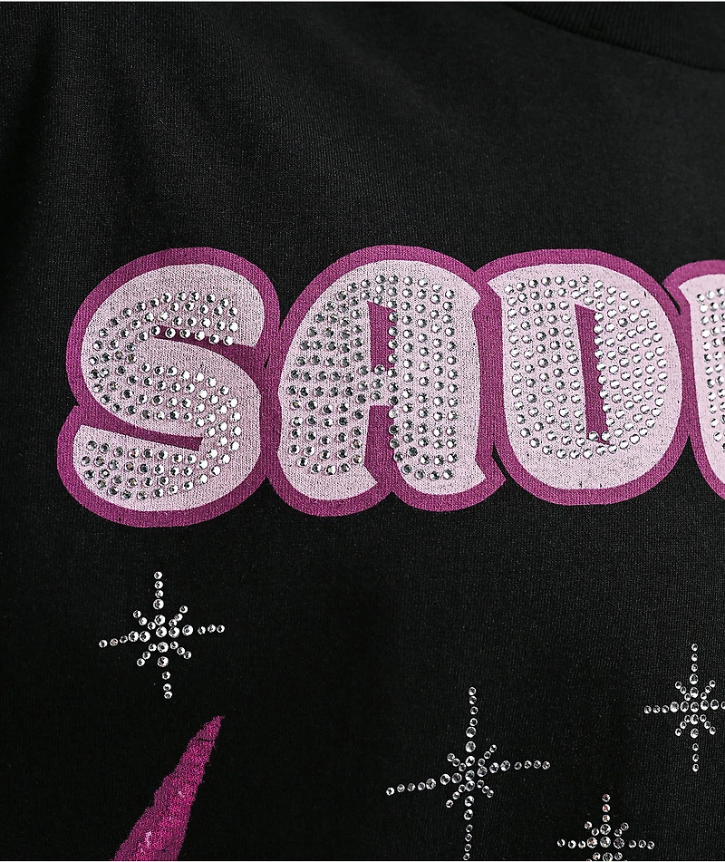 $AD BOYZ by Junior H Luna Rhinestone Black T-Shirt