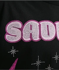 $AD BOYZ by Junior H Luna Rhinestone Black T-Shirt