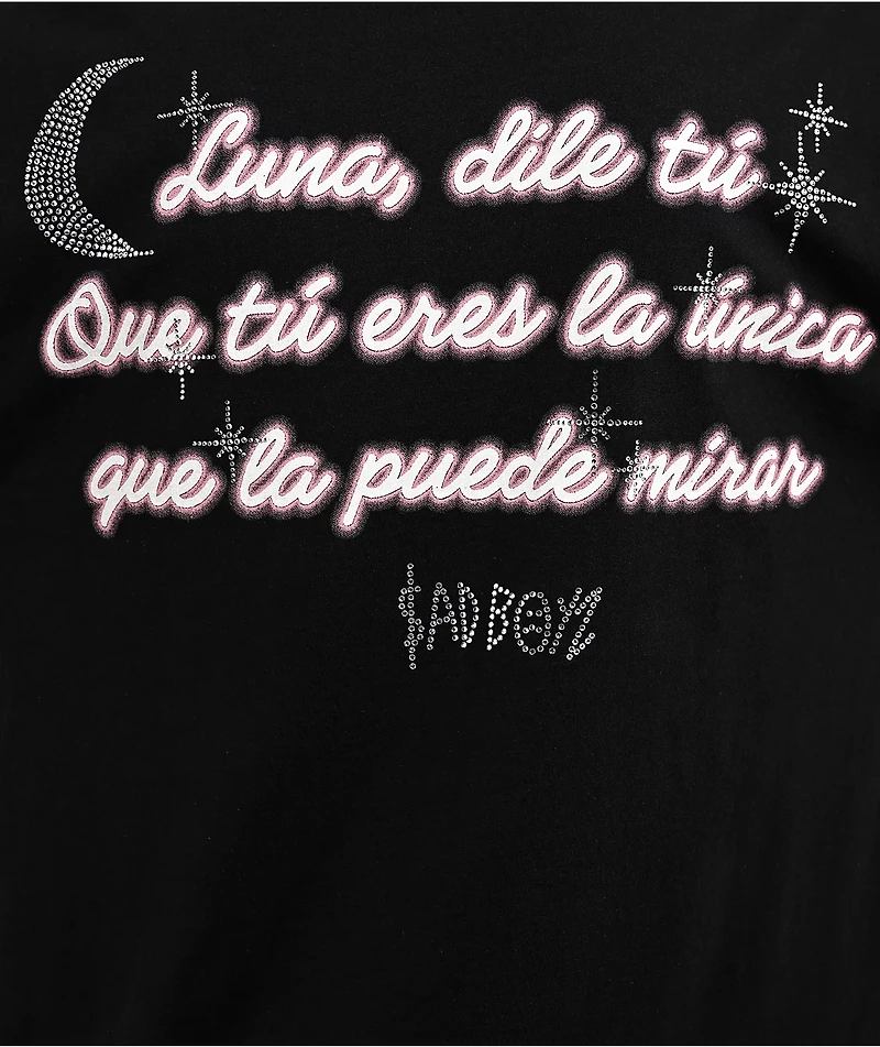 $AD BOYZ by Junior H Luna Rhinestone Black T-Shirt
