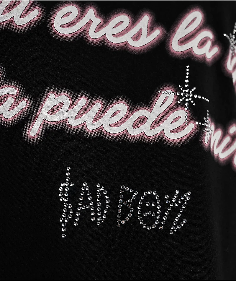 $AD BOYZ by Junior H Luna Rhinestone Black T-Shirt