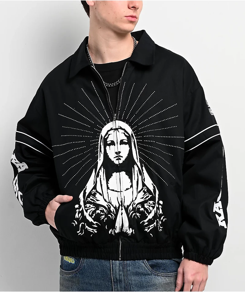 $AD BOYZ by Junior H Mary Black Racing Jacket