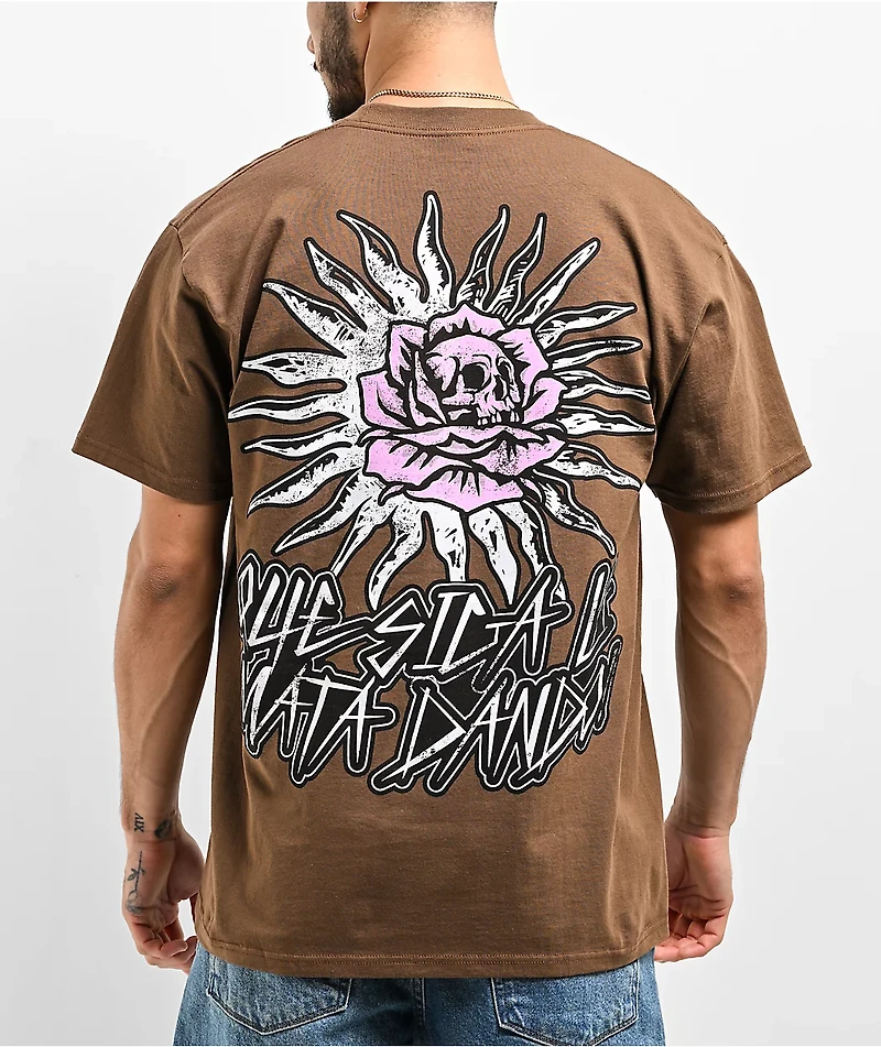 $AD BOYZ by Junior H Pink Roses Brown T-Shirt