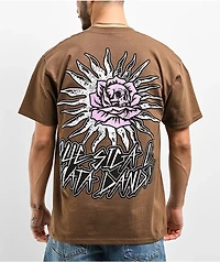 $AD BOYZ by Junior H Pink Roses Brown T-Shirt