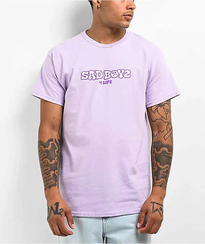 $AD BOYZ by Junior H Positiva Light Purple T-Shirt