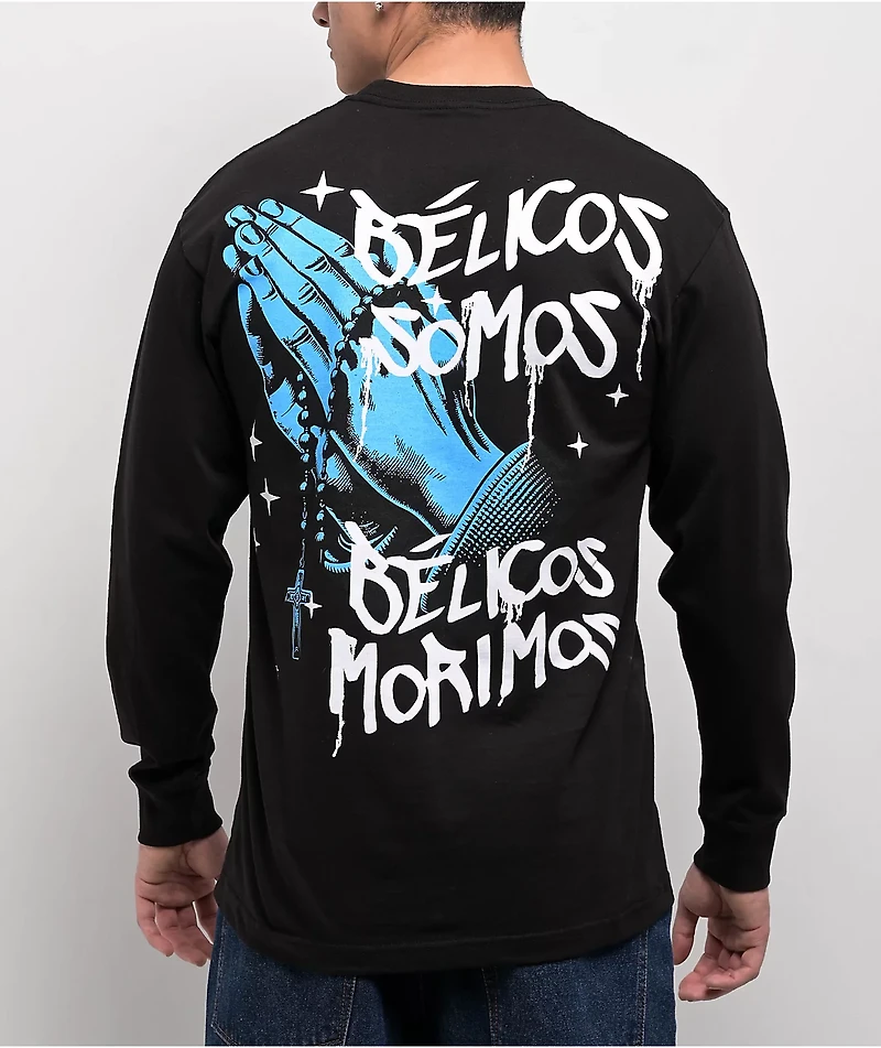 $AD BOYZ by Junior H Pray El Azul Black Long Sleeve T-Shirt