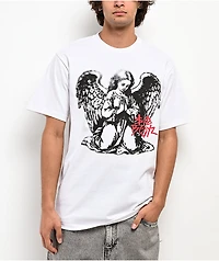 $AD BOYZ by Junior H Praying Angel White T-Shirt