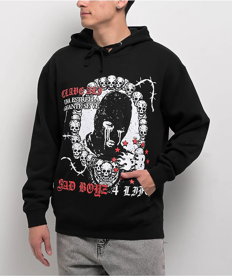 $AD BOYZ by Junior H Primero Black Hoodie
