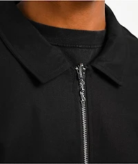 $AD BOYZ by Junior H Rhinestone Black Full Zip Work Shirt