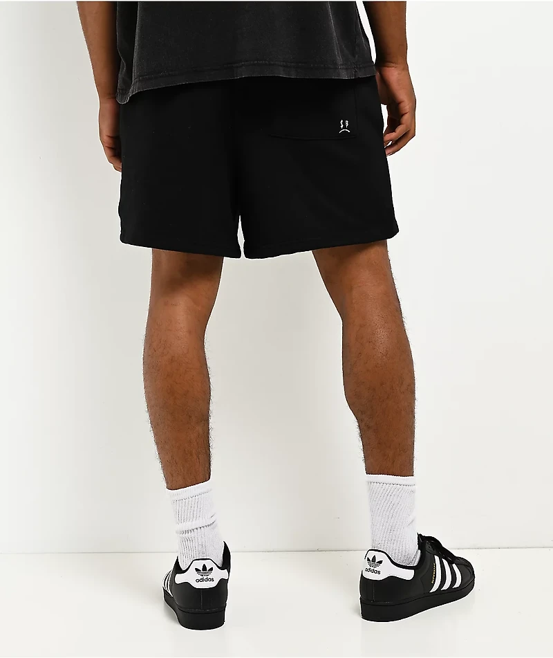 $AD BOYZ by Junior H Rhinestone Black Sweat Shorts