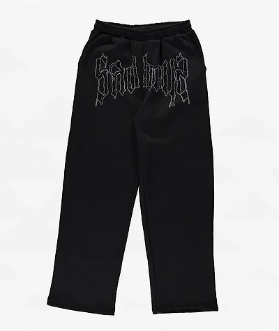 $AD BOYZ by Junior H Rhinestone Black Sweatpants