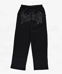 $AD BOYZ by Junior H Rhinestone Black Sweatpants