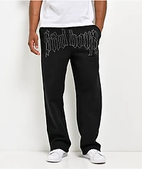 $AD BOYZ by Junior H Rhinestone Black Sweatpants