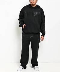 $AD BOYZ by Junior H Rhinestone Flames Black Hoodie