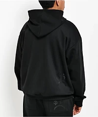 $AD BOYZ by Junior H Rhinestone Flames Black Hoodie