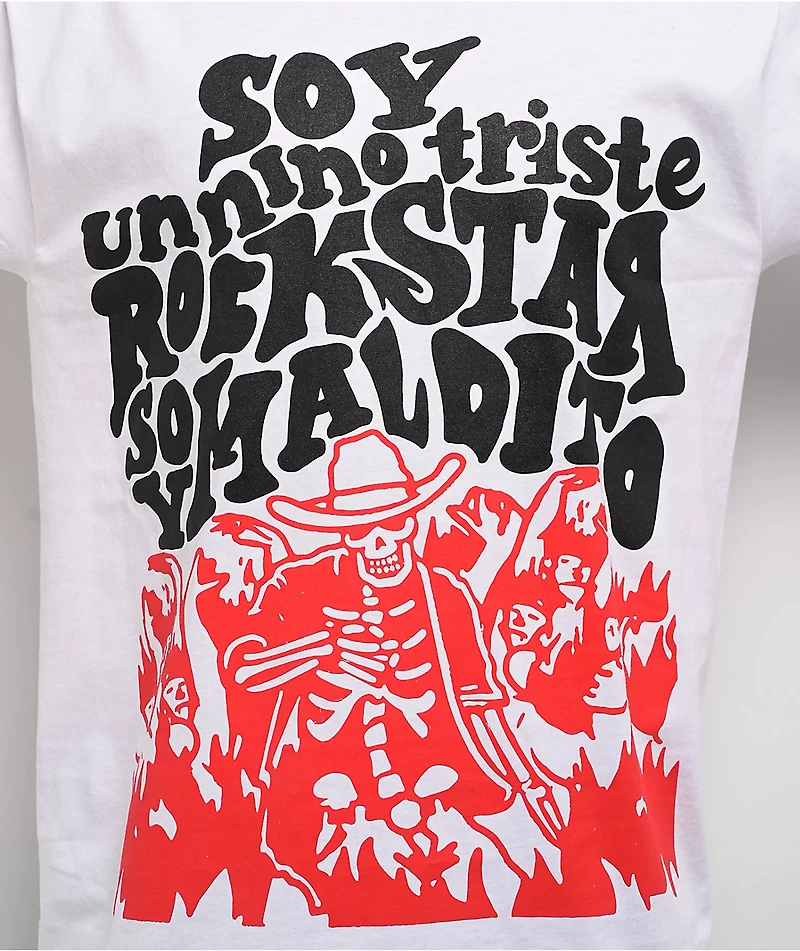 $AD BOYZ by Junior H Rockstar White T-Shirt