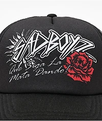 $AD BOYZ by Junior H Rose Black Trucker Hat