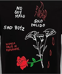 $AD BOYZ by Junior H Roses Black T-Shirt