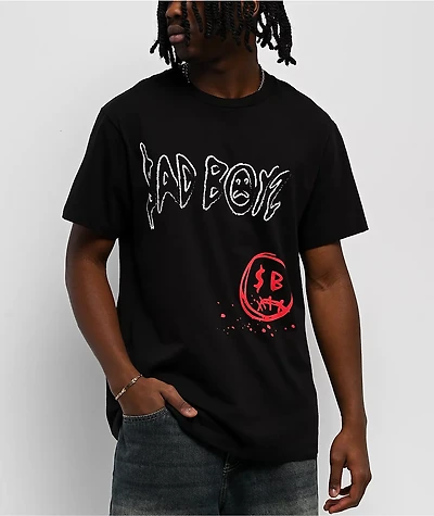 $AD BOYZ by Junior H Roses Black T-Shirt