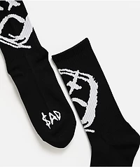 $AD BOYZ by Junior H Sad Face Black Crew Socks