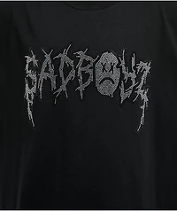 $AD BOYZ by Junior H Sad Wing Rhinestone Black T-Shirt