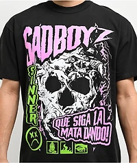 $AD BOYZ by Junior H Skull Black T-Shirt