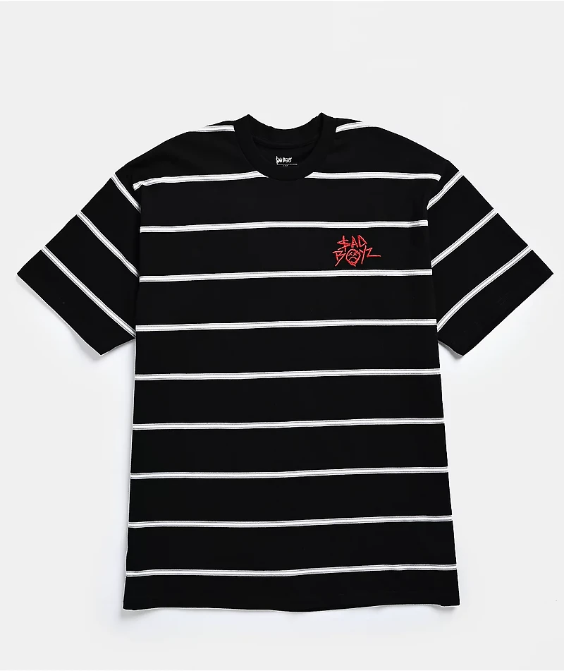 $AD BOYZ by Junior H Stripe Black T-Shirt