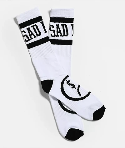 $AD BOYZ by Junior H Stripe White Crew Socks