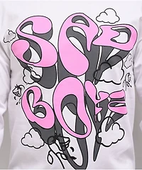 $AD BOYZ by Junior H Trippy Wiggles White Long Sleeve T-Shirt