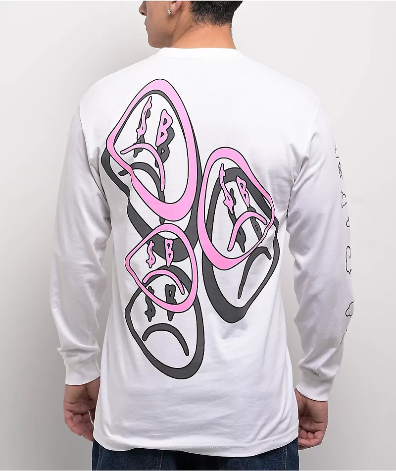 $AD BOYZ by Junior H Trippy Wiggles White Long Sleeve T-Shirt