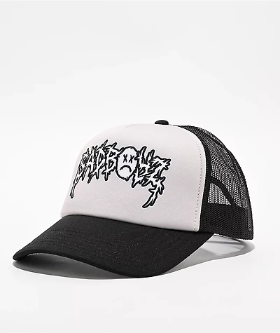 $AD BOYZ by Junior H Two Tone Grey & Black Trucker Hat