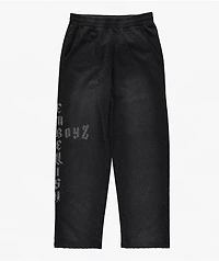 $AD BOYZ by Junior H x Embellish Buss Down Black Wash Sweatpants