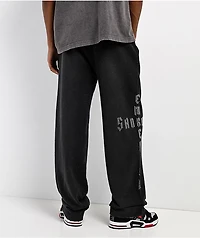$AD BOYZ by Junior H x Embellish Buss Down Black Wash Sweatpants