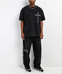 $AD BOYZ by Junior H x Embellish Cross Black Wash T-Shirt