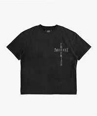 $AD BOYZ by Junior H x Embellish Cross Black Wash T-Shirt
