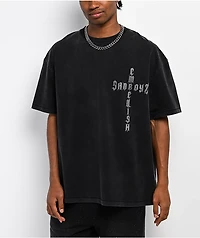 $AD BOYZ by Junior H x Embellish Cross Black Wash T-Shirt