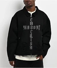 $AD BOYZ by Junior H x Embellish Cross Black Work Jacket