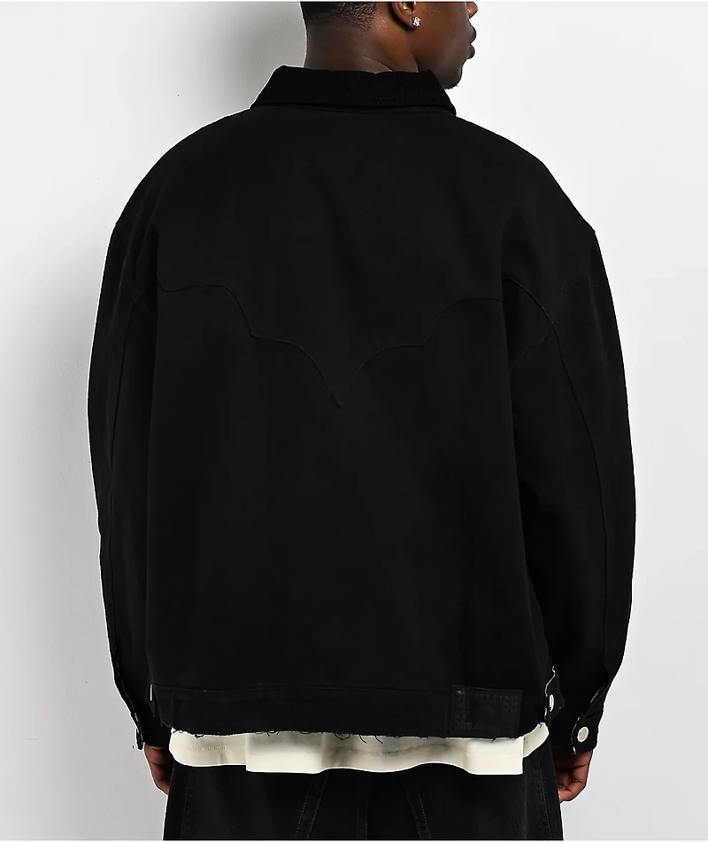 $AD BOYZ by Junior H x Embellish Cross Black Work Jacket