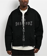 $AD BOYZ by Junior H x Embellish Cross Black Work Jacket