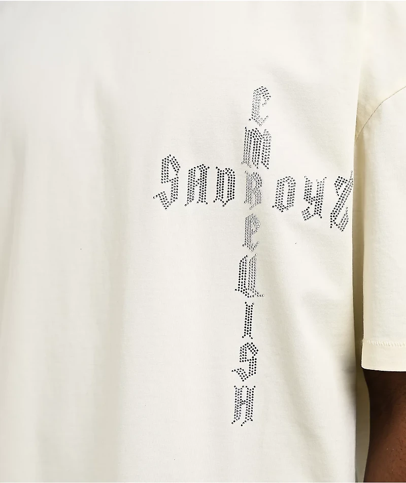 $AD BOYZ by Junior H x Embellish Cross White T-Shirt