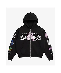 $AD BOYZ by Junior H x RUDE AWAKENINGS Black Zip Hoodie
