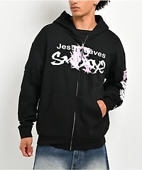 $AD BOYZ by Junior H x RUDE AWAKENINGS Black Zip Hoodie