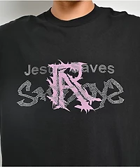 $AD BOYZ by Junior H x RUDE AWAKENINGS Jesus Saves Black T-Shirt