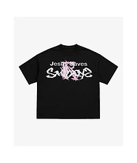 $AD BOYZ by Junior H x RUDE AWAKENINGS Jesus Saves Black T-Shirt