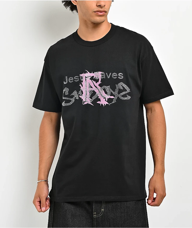 $AD BOYZ by Junior H x RUDE AWAKENINGS Jesus Saves Black T-Shirt