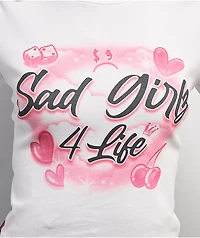 $AD GIRLZ By Junior H 4Life White Crop T-Shirt